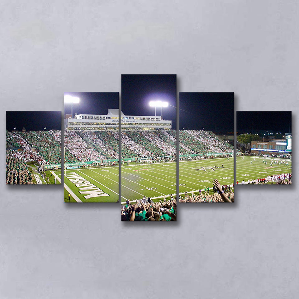 Marshall University Wall Art Joan C Edwards Stadium,Multi Panels,Sport Stadium Art Prints, Fan Gift