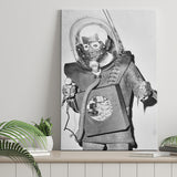 Martian Man Black And White Print, Man From Planet X Canvas Prints Wall Art Home Decor