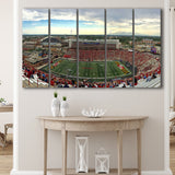Maryland Terrapins Stadium Canvas Prints Maryland Stadium Wall Art American,Multi Panels B,Sport Stadium Art Prints, Fan Gift