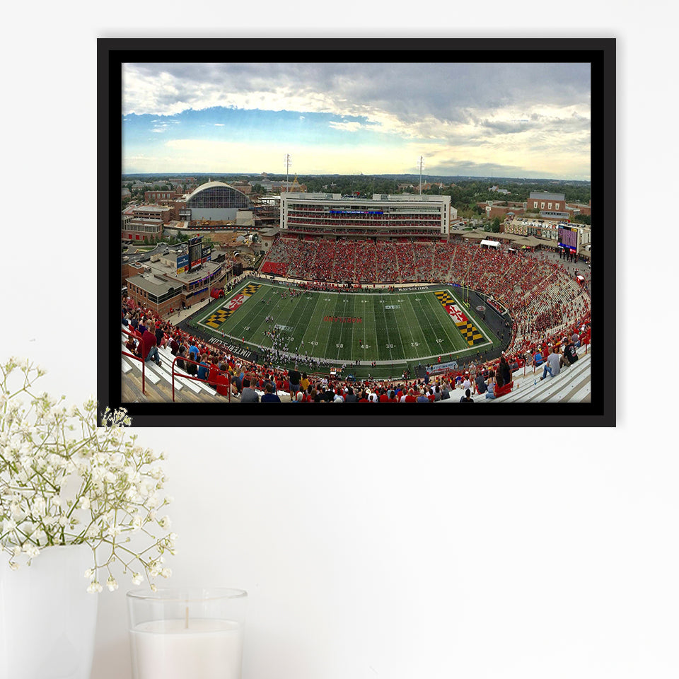 Maryland Terrapins Stadium Framed Canvas Prints Maryland Stadium Wall Art American,Sport Stadium Art Prints, Fan Gift
