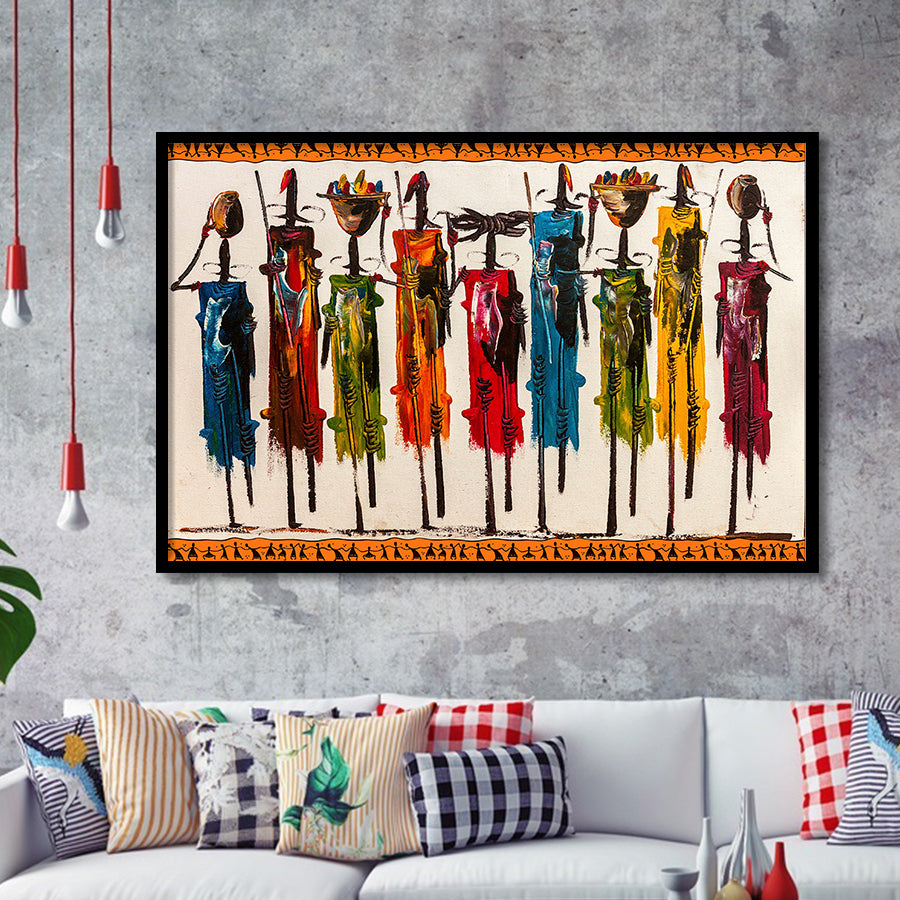 Masai Mara African Framed Art Prints Wall Art Decor, Framed Picture, Home Decor