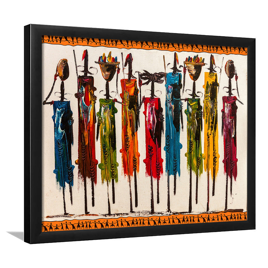 Masai Mara African Framed Art Prints Wall Art Decor, Framed Picture, Home Decor
