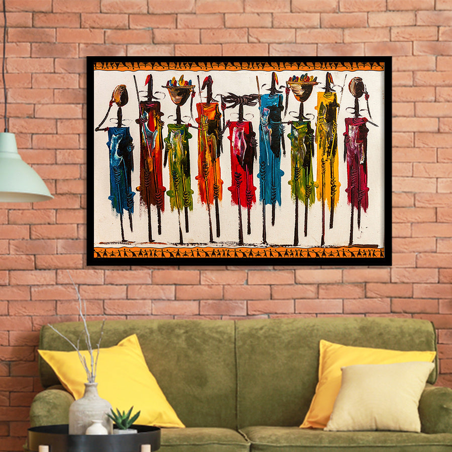 Masai Mara African Framed Art Prints Wall Art Decor, Framed Picture, Home Decor