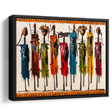 Masai Mara African Framed Canvas Prints Wall Art Decor, Framed Picture, Floating Frame