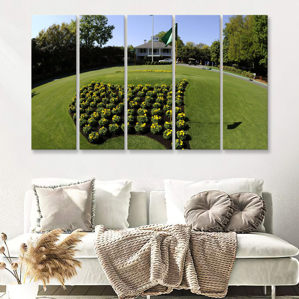 Masters Tournament Augusta National Golf Club 5 Pieces Canvas Prints Wall Art Decor - Painting Canvas,Multi Panel,Painting Prints,For Sale