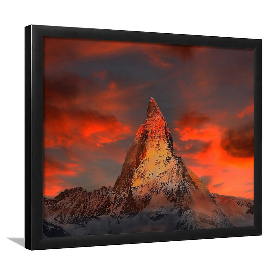 Matterhorn Mountain In Switzerland Framed Art Prints Wall Art Decor, Framed Picture, Home Decor