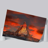 Matterhorn Mountain In Switzerland Poster Prints Wall Art Decor, Unframe, Poster Art