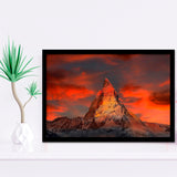 Matterhorn Mountain In Switzerland Framed Art Prints Wall Art Decor, Framed Picture, Home Decor