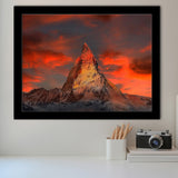 Matterhorn Mountain In Switzerland Framed Art Prints Wall Art Decor, Framed Picture, Home Decor