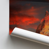 Matterhorn Mountain In Switzerland Poster Prints Wall Art Decor, Unframe, Poster Art