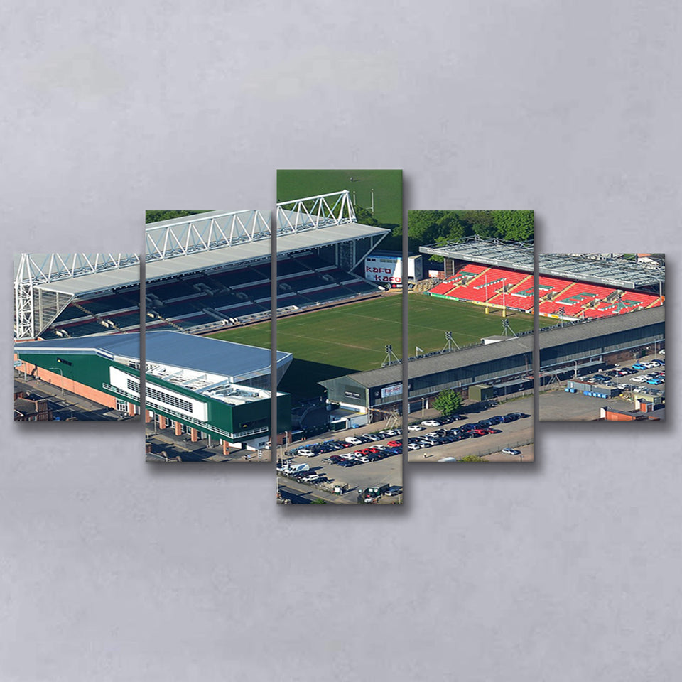 Mattioli Woods Welford Road Stadium, Stadium Canvas, Sport Art, Large Canvas, Multi Panels, Canvas Prints Wall Art Decor