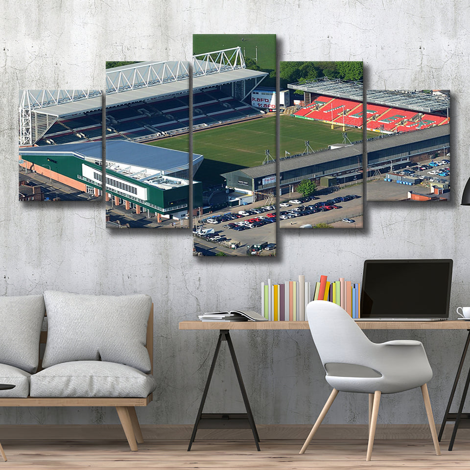 Mattioli Woods Welford Road Stadium, Stadium Canvas, Sport Art, Large Canvas, Multi Panels, Canvas Prints Wall Art Decor