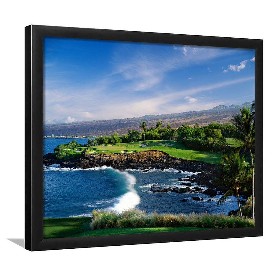 Mauna Kea Golf Course Hole 03, Hawaii, Golf Sport Print, Golf Lover, Framed Art Prints Home Decor
