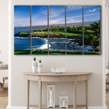 Mauna Kea Golf Course Hole 03, Hawaii, 5 Panels Extra Large Canvas Prints Wall Art Decor