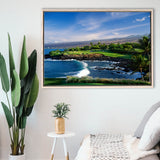 Mauna Kea Golf Course Hole 03, Hawaii, Golf Art Print, Framed Canvas Prints Wall Art Decor, Floating Frame