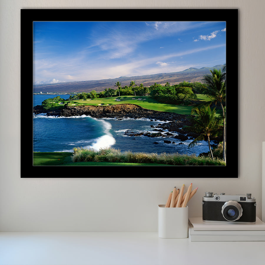 Mauna Kea Golf Course Hole 03, Hawaii, Golf Sport Print, Golf Lover, Framed Art Prints Home Decor