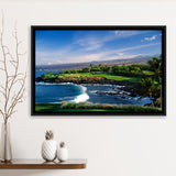 Mauna Kea Golf Course Hole 03, Hawaii, Golf Art Print, Framed Canvas Prints Wall Art Decor, Floating Frame