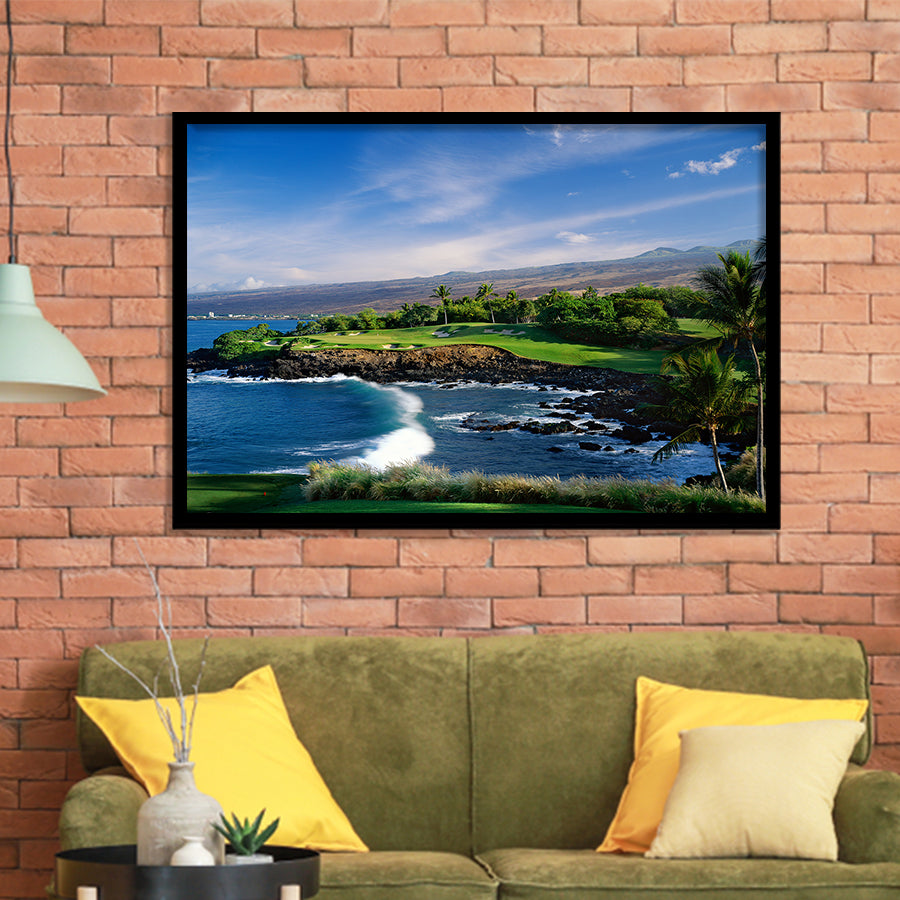 Mauna Kea Golf Course Hole 03, Hawaii, Golf Sport Print, Golf Lover, Framed Art Prints Home Decor