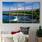 Mauna Kea Golf Course Hole 03, Hawaii, 5 Panels Extra Large Canvas Prints Wall Art Decor