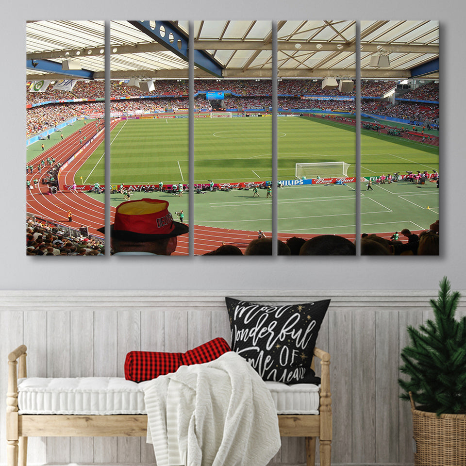 Max Morlock Stadion, Stadium Canvas, Sport Art, Gift for him, Multi Panels B, Canvas Prints Wall Art Decor