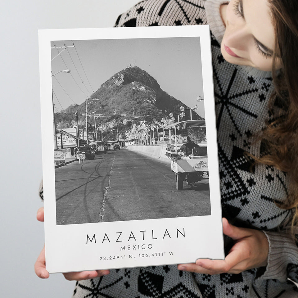 Mazatlan Mexico Black And White Art Canvas Prints Wall Art Home Decor