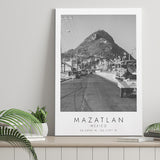 Mazatlan Mexico Black And White Art Canvas Prints Wall Art Home Decor
