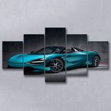 Mclaren Super Car 5 Piece Canvas Prints Wall Art Decor, Multi Panels, Mixed Canvas