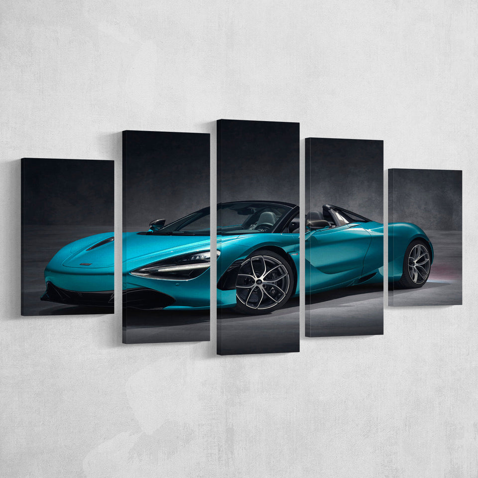 Mclaren Super Car 5 Piece Canvas Prints Wall Art Decor, Multi Panels, Mixed Canvas