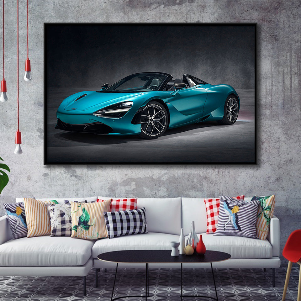 Mclaren Super Car Framed Canvas Prints Wall Art Decor, Framed Picture, Floating Frame