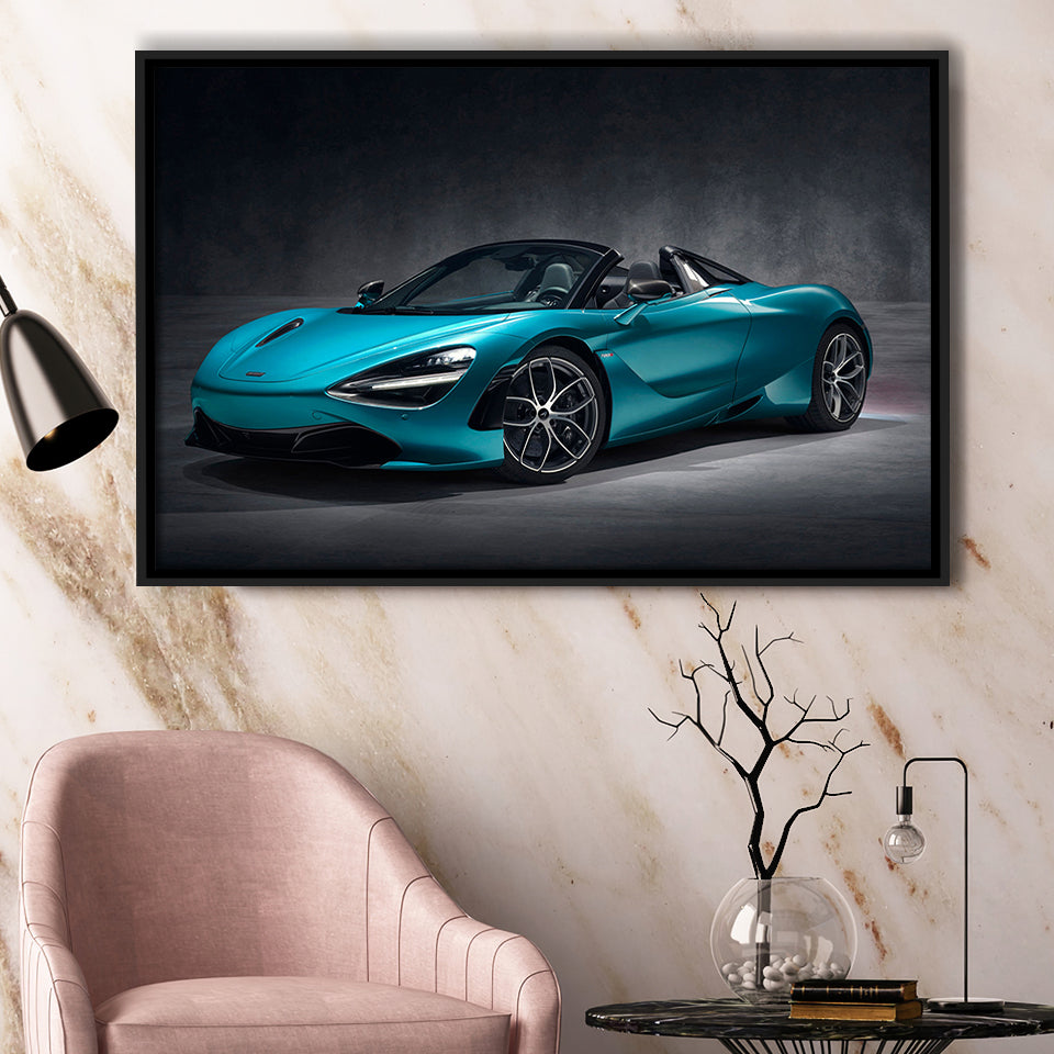 Mclaren Super Car Framed Canvas Prints Wall Art Decor, Framed Picture, Floating Frame