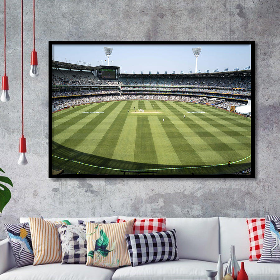 Mcg Bowl Bright, Stadium Canvas, Sport Art, Gift for him, Framed Art Prints Wall Art Decor, Framed Picture
