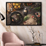 Meat Steakroasted Potato Framed Canvas Prints Wall Art - Painting Canvas,Framed Picture,Home Art Wall Decor
