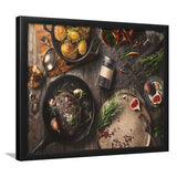 Meat Steakroasted Potato Framed Art Print Wall Decor - Painting Art, Framed Picture, Home Decor