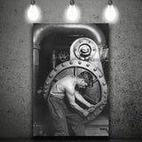 Mechanic Black And White Print, Lewis Hine Canvas Prints Wall Art Home Decor
