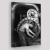 Mechanic Black And White Print, Lewis Hine Canvas Prints Wall Art Home Decor
