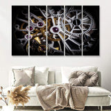 Mechanics Watch With Precious Stones Stylish 5 Piece B Canvas Prints Wall Art Decor - Painting Canvas, Multi Panels