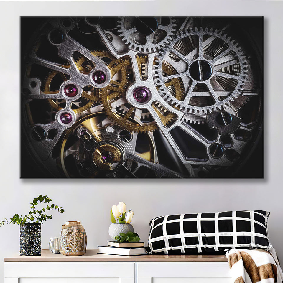 Mechanics Watch With Precious Stones Stylish Canvas Prints Wall Art Decor - Paiting Canvas, Art Prints, Wall Decor, For Sale