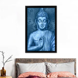 Meditating Blue Buddha Framed Canvas Prints - Painting Canvas, Framed Art, Prints for Sale, Wall Art, Wall Decor