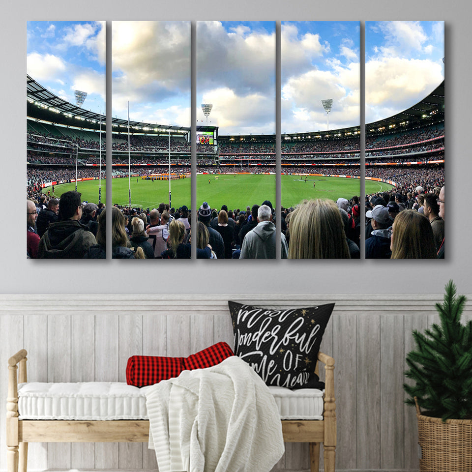 Melbourne Cricket Ground, Stadium Canvas, Sport Art, Gift for him,100 Multi Panels B, Canvas Prints Wall Art Decor