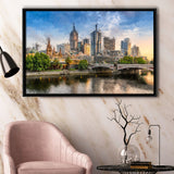 Melbourne Skyline Framed Canvas Prints Wall Art Decor - Paiting Canvas, Art Prints, Floating Frame