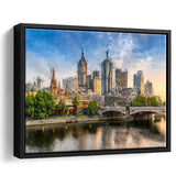 Melbourne Skyline Framed Canvas Prints Wall Art Decor - Paiting Canvas, Art Prints, Floating Frame