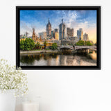 Melbourne Skyline Framed Canvas Prints Wall Art Decor - Paiting Canvas, Art Prints, Floating Frame