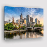 Melbourne Skyline Canvas Prints Wall Art Decor - Paiting Canvas, Art Prints, Wall Decor, For Sale