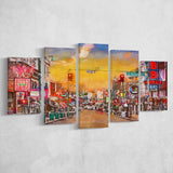 Memphis Tennessee Blues 5 Pieces Mixed Canvas Prints Wall Art Home Decor
