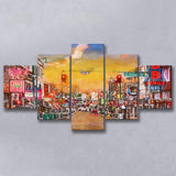 Memphis Tennessee Blues 5 Pieces Mixed Canvas Prints Wall Art Home Decor