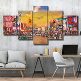 Memphis Tennessee Blues 5 Pieces Mixed Canvas Prints Wall Art Home Decor