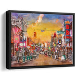 Memphis Tennessee Blues City Art Watercolor Framed Canvas Prints Wall Art Home Decor,Floating Frame