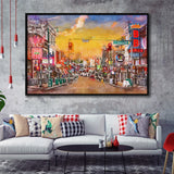 Memphis Tennessee Blues City Art Watercolor Framed Canvas Prints Wall Art Home Decor,Floating Frame