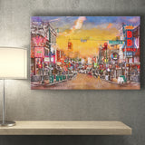 Memphis Tennessee Blues City Art Watercolor Canvas Prints Wall Art Home Decor, Large Canvas