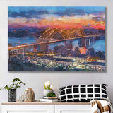 Memphis Tennessee Usa Hernando De Soto City Art Watercolor Canvas Prints Wall Art Home Decor, Large Canvas